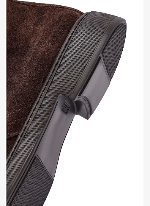 Erkek Kahverengi Bağcıklı Süet Deri Bot 25WFD633210 - Görsel 9