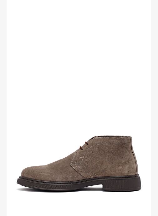 Erkek Vizon Bağcıklı Süet Deri Bot 25WFD633210 - Görsel 3