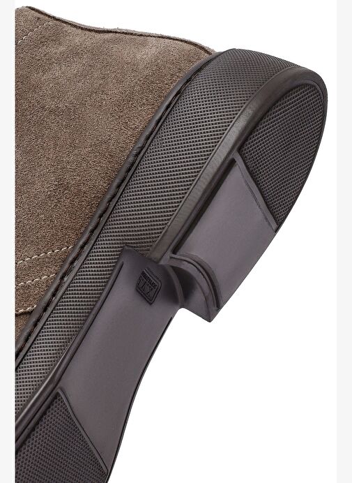 Erkek Vizon Bağcıklı Süet Deri Bot 25WFD633210 - Görsel 8