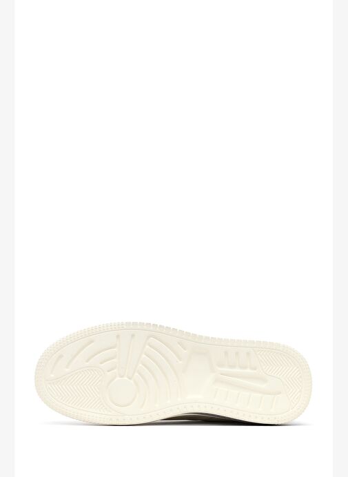 Erkek Beyaz Bağcıklı Kalın Tabanlı Deri Sneaker 25WFD631118 - Görsel 5