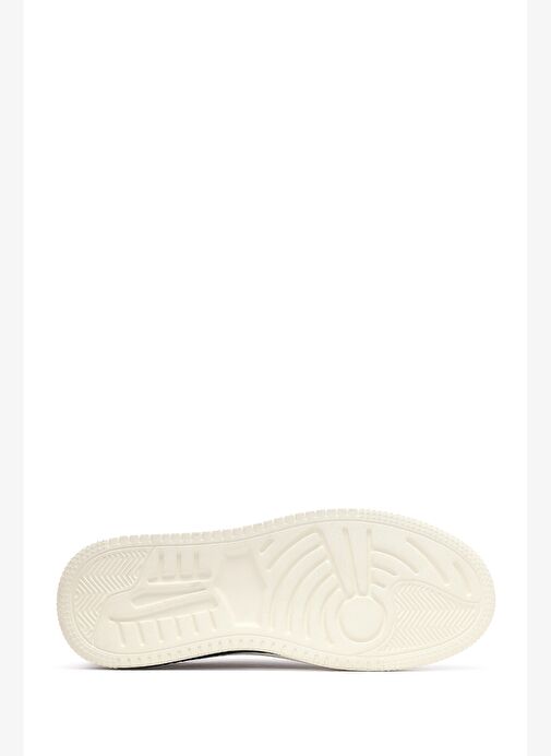 Erkek Siyah Bağcıklı Kalın Tabanlı Deri Sneaker 25WFD631118 - Görsel 5