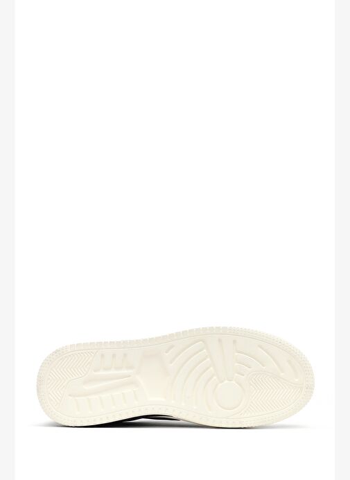 Erkek Siyah Kalın Tabanlı Deri Sneaker 25WFD631219 - Görsel 5