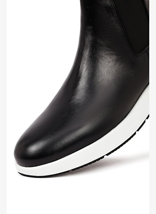 Erkek Siyah Deri Chelsea Spor Bot 25WFD632918 - Görsel 9
