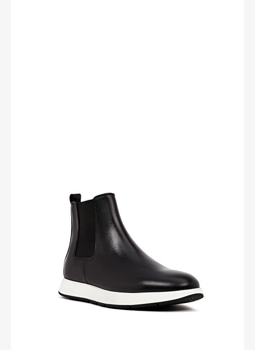 Erkek Siyah Deri Chelsea Spor Bot 25WFD632918 - Görsel 8