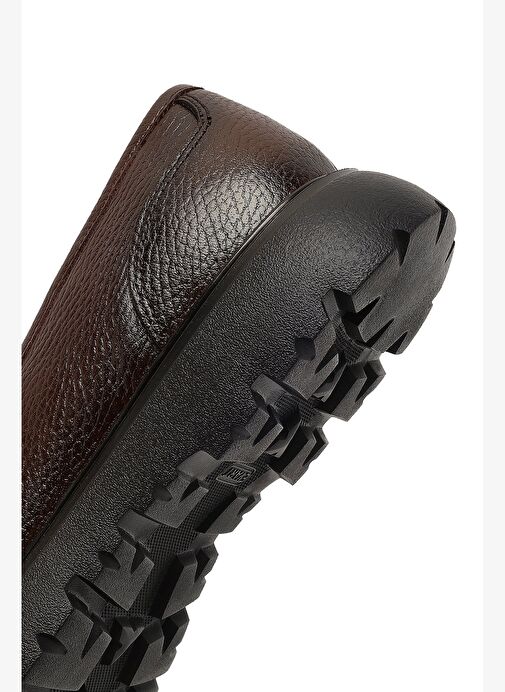 Erkek Kahverengi Kalın Tabanlı Deri Loafer 25WFD8200FT - Görsel 9