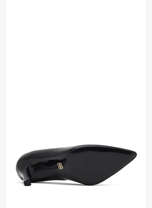 Kadın Siyah İnce Topuklu Deri Stiletto 25AFD161818 - Görsel 7