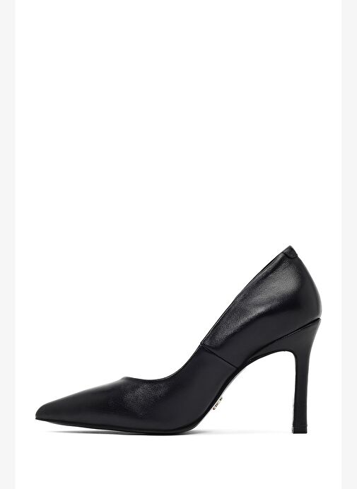 Kadın Siyah İnce Topuklu Deri Stiletto 25AFD161818 - Görsel 5