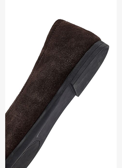 Kadın Kahverengi Süet Deri Babet 25AFD270110 - Görsel 9