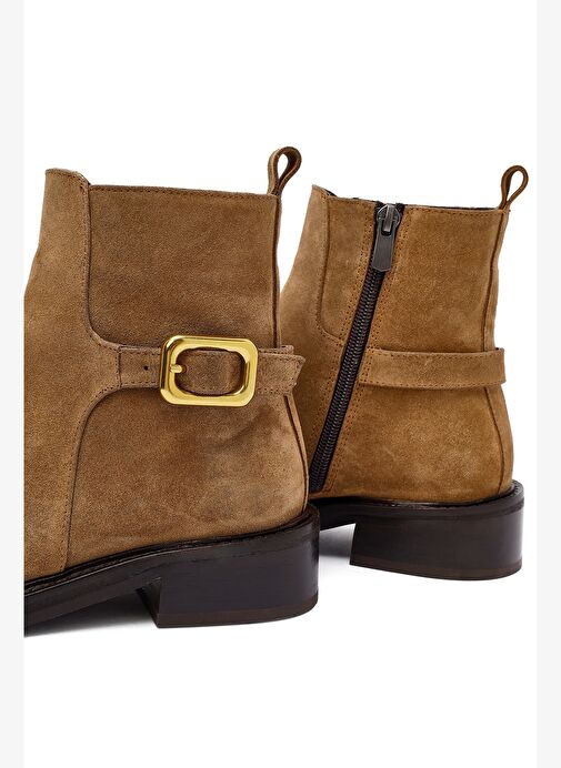 Kadın Vizon Fermuarlı Süet Deri Bot 25WFD153610 - Görsel 9