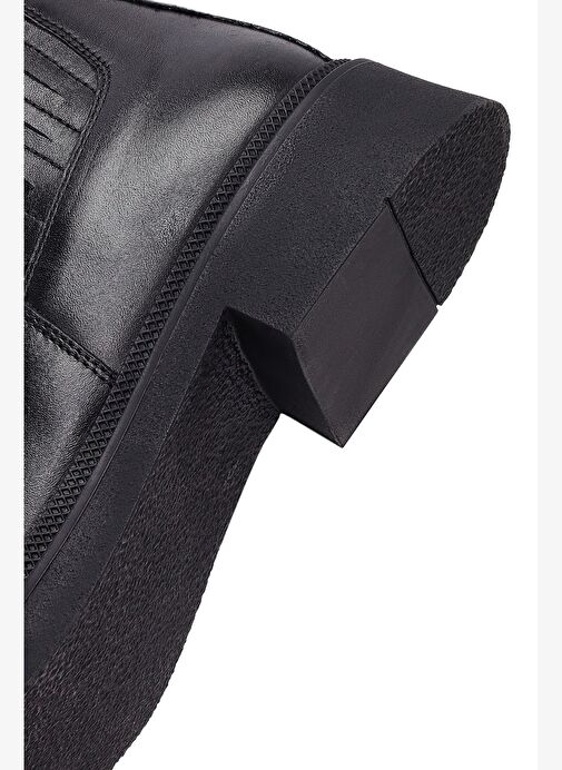 Kadın Siyah Deri Chelsea Bot 25WFD511218 - Görsel 9