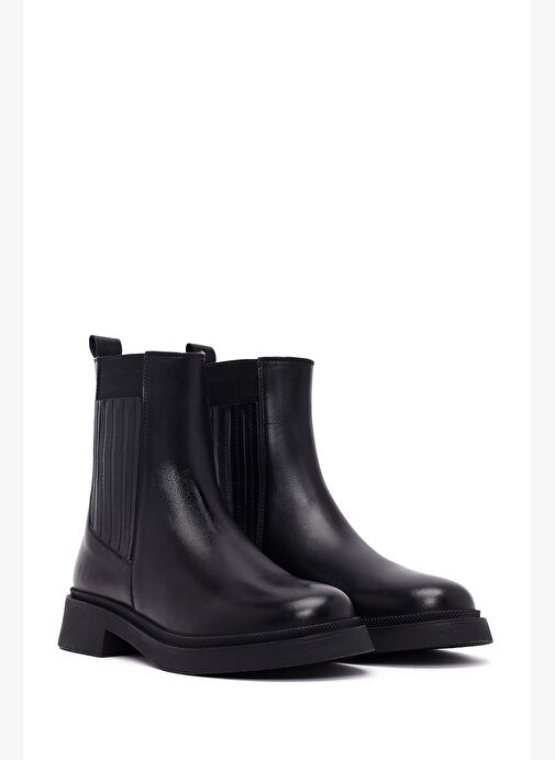 Kadın Siyah Deri Chelsea Bot 25WFD511218 - Görsel 5