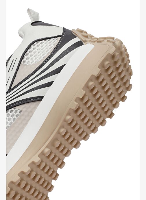 Kadın Beyaz Bağcıklı Kalın Tabanlı Sneaker 25AFD430514 - Görsel 9