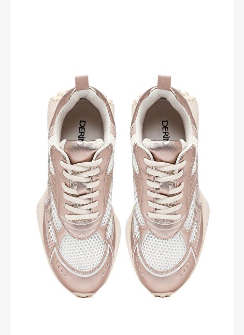 Kadın Pembe Bağcıklı Kalın Tabanlı Sneaker 25AFD430514 - Görsel 8