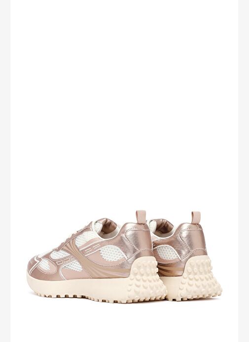 Kadın Pembe Bağcıklı Kalın Tabanlı Sneaker 25AFD430514 - Görsel 6