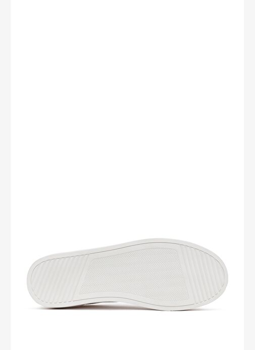 Kadın Beyaz Bağcıklı Kalın Tabanlı Sneaker 25AFD430918 - Görsel 5