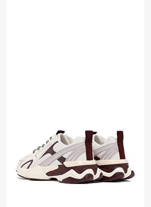 Kadın Bordo Bağcıklı Kalın Tabanlı Sneaker 25AFD431114 - Görsel 6