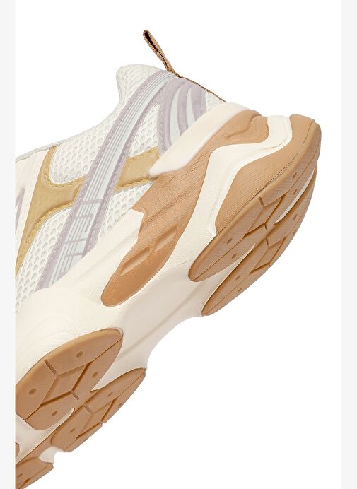 Kadın Krem Bağcıklı Kalın Tabanlı Sneaker 25AFD431114 - Görsel 9