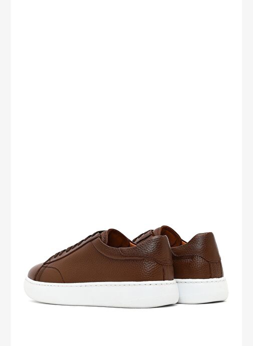 Erkek Taba Bağcıklı Kalın Tabanlı Deri Sneaker 25WFD8240FT - Görsel 6