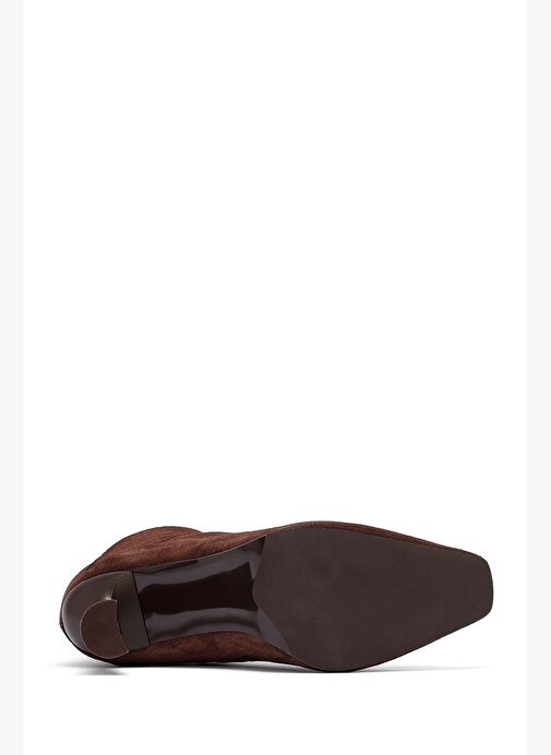 Derimod Derimod Kadın Kahverengi Fermuarlı İnce Topuklu Süet Deri Bot 25WFD133310 | Boyner Kahverengi - 7. görsel