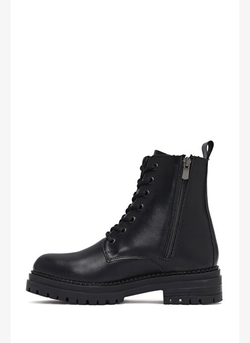 Kadın Siyah Fermuarlı Kalın Tabanlı Postal Bot 25WFE220218 - Görsel 3