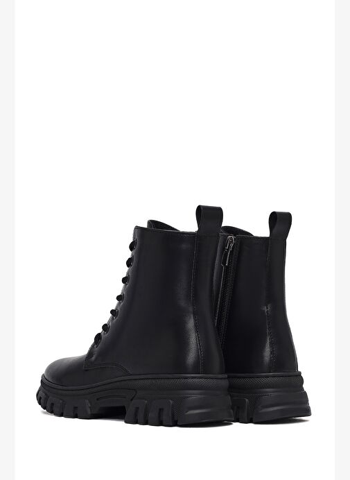 Kadın Siyah Fermuarlı Postal Bot 25WFE220318 - Görsel 7