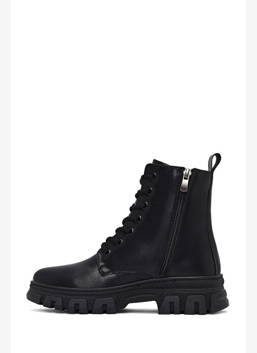 Kadın Siyah Fermuarlı Postal Bot 25WFE220318 - Görsel 3