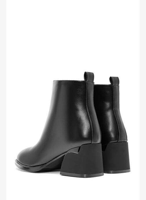 Kadın Siyah Fermuarlı Topuklu Bot 25WFE400718 - Görsel 8