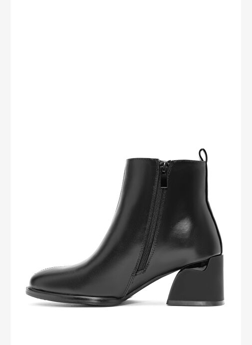 Kadın Siyah Fermuarlı Topuklu Bot 25WFE400718 - Görsel 5
