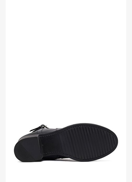 Kadın Siyah Fermuarlı Kalın Topuklu Bot 25WFE400914 - Görsel 7