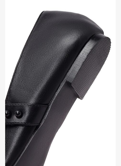 Kadın Siyah Tokalı Babet 25AFE480018 - Görsel 9