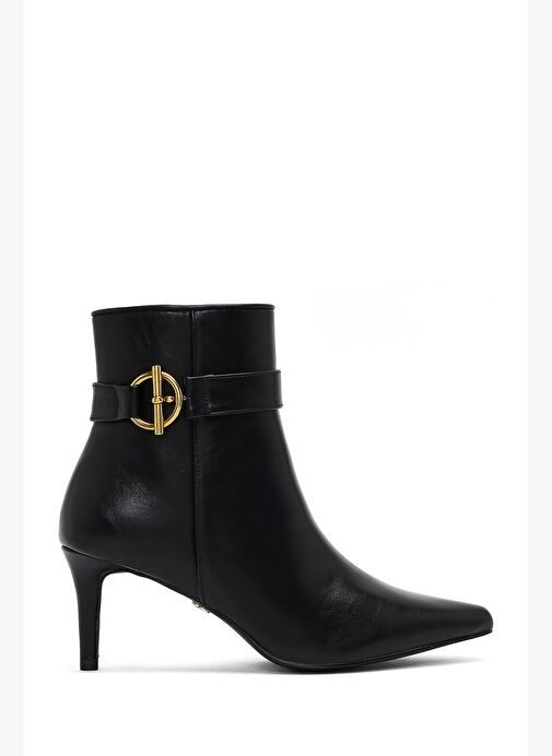 Kadın Siyah Fermuarlı İnce Topuklu Bot 25AFE480818 - Görsel 2