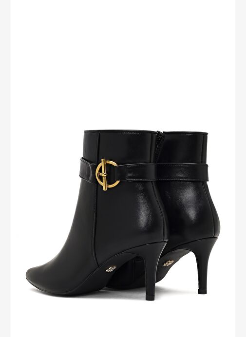 Kadın Siyah Fermuarlı İnce Topuklu Bot 25AFE480818 - Görsel 8