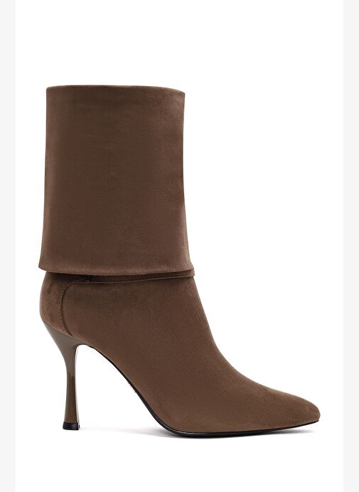 Kadın Vizon İnce Topuklu Süet Bot 25AFE481010 - Görsel 2