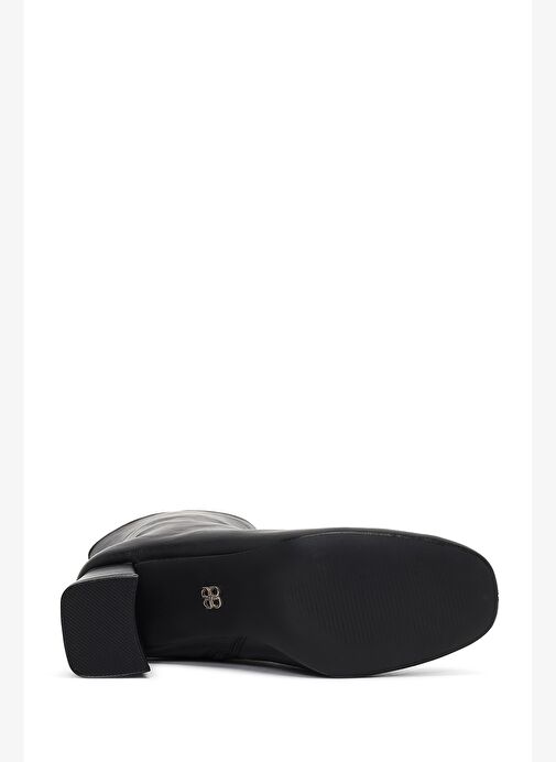 Kadın Siyah Fermuarlı Kalın Topuklu Bot 25WFE481318 - Görsel 7