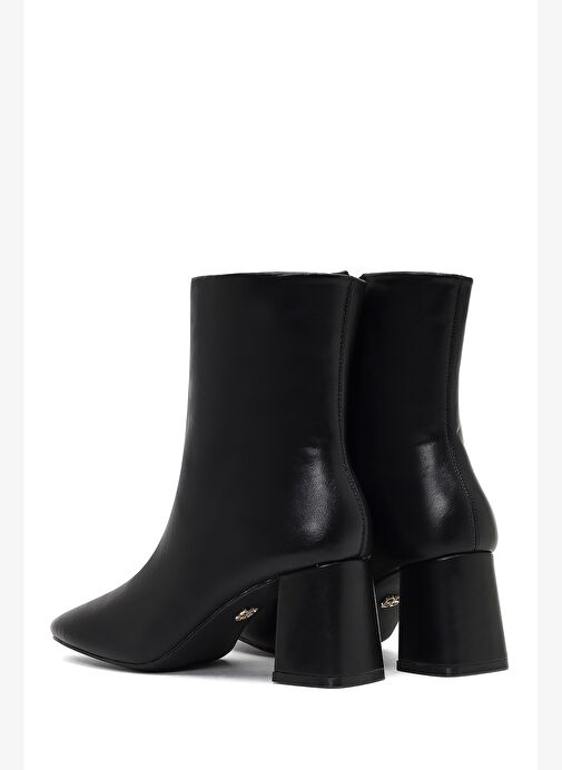 Kadın Siyah Fermuarlı Kalın Topuklu Bot 25WFE481318 - Görsel 8
