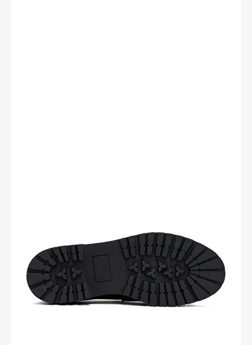 Derimod Gritti Kadın Siyah Deri Maskülen Loafer 25AFD111118 - Görsel 5