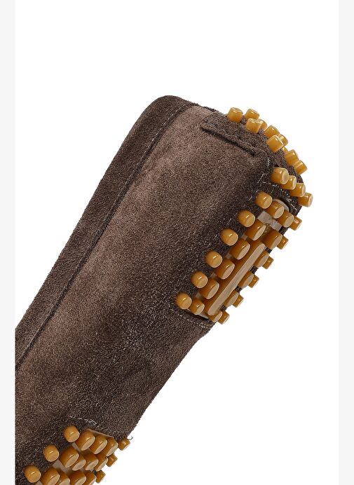 Kadın Vizon Tokalı Süet Deri Loafer 25AFD141710 - Görsel 9