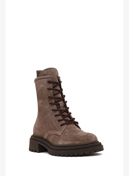 Kadın Vizon Fermuarlı Süet Deri Bot 25WFD140610 - Görsel 8