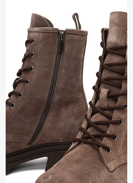 Kadın Vizon Fermuarlı Süet Deri Bot 25WFD140610 - Görsel 9