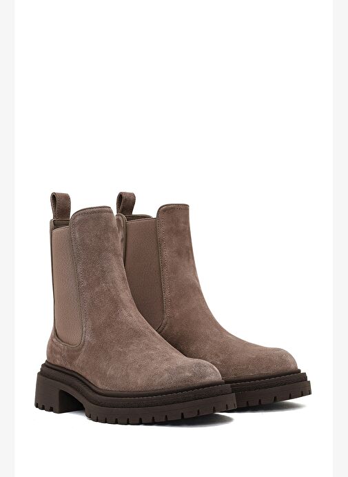 Kadın Vizon Süet Deri Chelsea Bot 25WFD141010 - Görsel 5