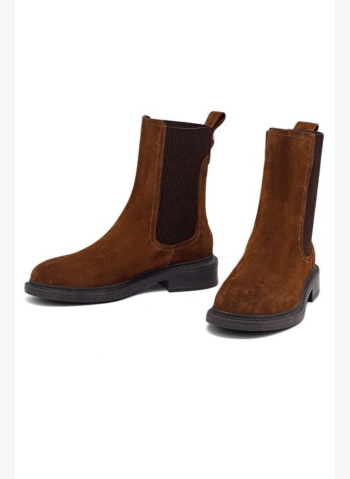 Kadın Taba Süet Deri Chelsea Bot 25WFD202210 - Görsel 3