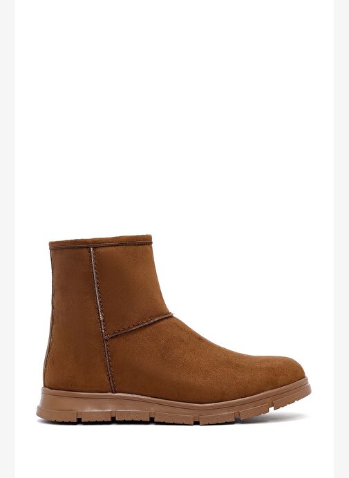 Kadın Taba Fermuarlı Süet Teddy Bot 25WFE250910 - Görsel 2