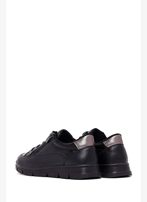 Kadın Siyah Bağcıklı Sneaker 25AFE250814 - Görsel 6
