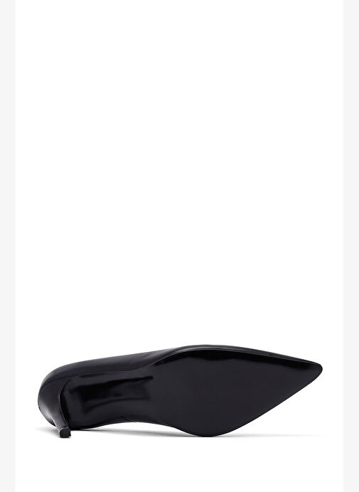 Kadın Siyah İnce Topuklu Deri Stiletto 25AFD162218 - Görsel 6