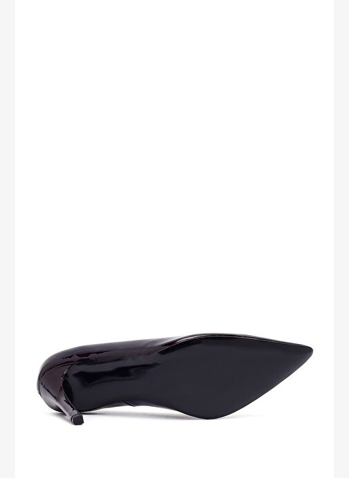 Kadın Bordo Yüksek İnce Topuklu Rugan Deri Stiletto 25AFD162216 - Görsel 6