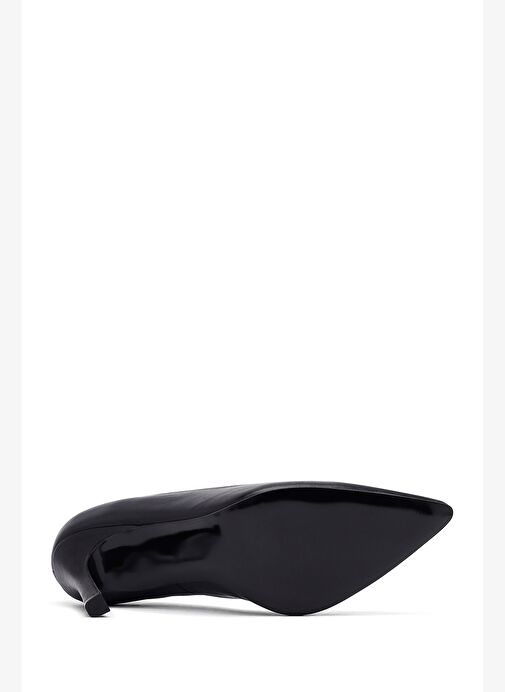 Kadın Siyah İnce Topuklu Deri Stiletto 25AFD162418 - Görsel 6