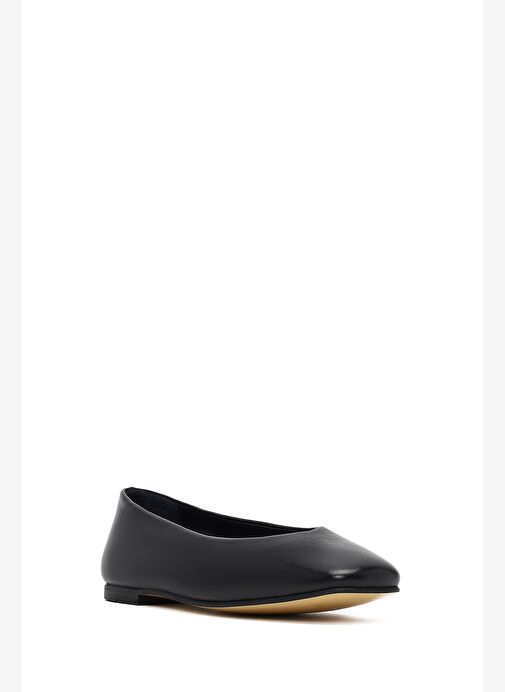 Kadın Siyah Klasik Deri Babet 25AFD380118 - Görsel 7