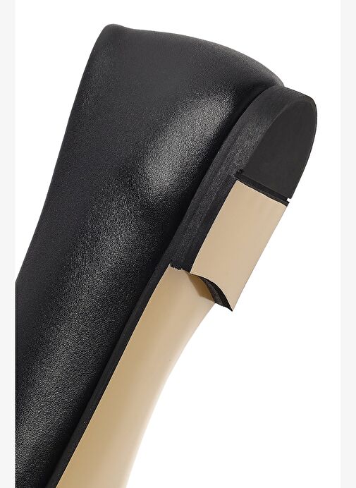 Kadın Siyah Klasik Deri Babet 25AFD380118 - Görsel 9