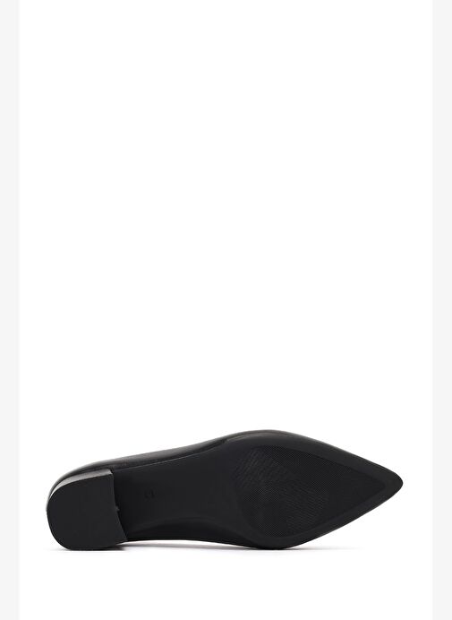 Derimod Flex Kadın Siyah Kalın Topuklu Deri Ayakkabı 25AFD380718 - Görsel 5