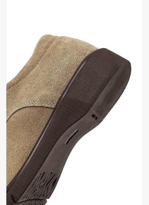 Kadın Vizon Süet Deri Maskülen Ayakkabı 25AFD414510 - Görsel 9